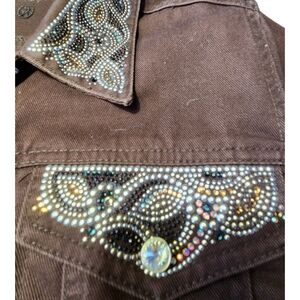 Vintage Swarovski Crystal Western Jacket by Christine Alexander- Sz M